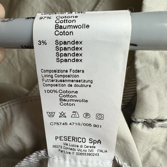 Peserico Women's Classic Pleated Light Tan Cotton Blend Midi Skirt Size 10‎ - Picture 6 of 6